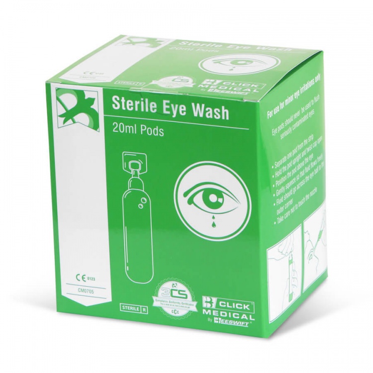 Click Medical Eyewash Pods Pack 25 x 20ml